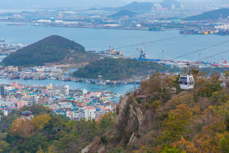 Aerial view of port of Mokpo, Republic of Koreaの写真素材