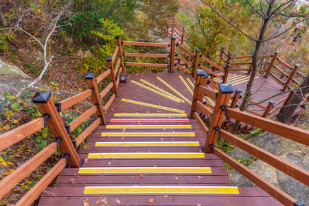 Tourist path at Yudal mountain in Mokpo, Republic of Korea