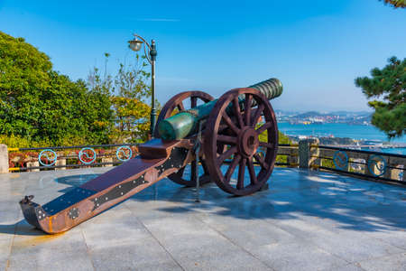 cannon at Yudal mountain in Mokpo, Republic of Koreaの写真素材