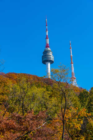 Namsan tower in Seoul, Republic of Koreaのeditorial素材