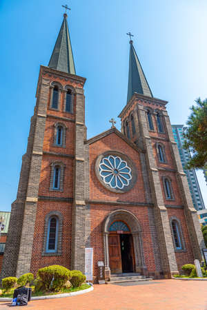 cathedral of our lady of Lourdes at Daegu, Republic of Koreaの写真素材