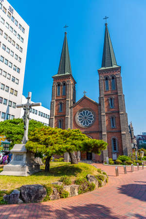 cathedral of our lady of Lourdes at Daegu, Republic of Koreaの写真素材