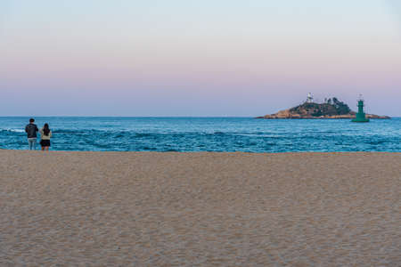 Sunset view of beach at Sokcho, Republic of Korea