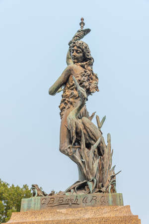 Statue at Sydney botanical garden in Australiaの写真素材