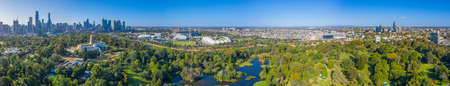 Panorama of Australian city Melbourneの写真素材