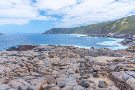 Rocky coast of  the Torndirrup National Park, Australiaの写真素材