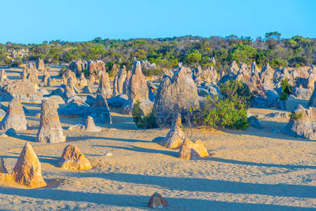 Sunset over the Pinnacles desert in Australia