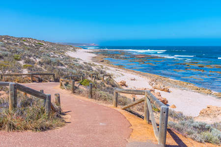 Coastline of Indian ocean at Kalbarri, Australiaの写真素材