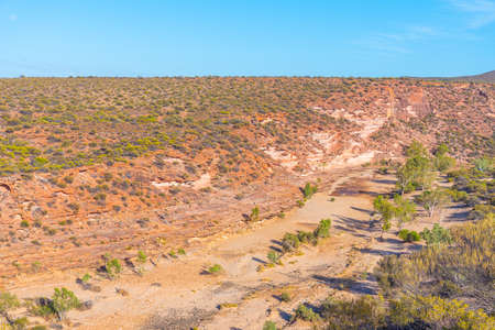 Loop of Murchison river at Kalbarri national park in Australiaの写真素材