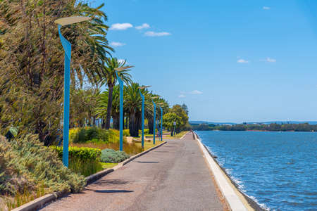 Riverside promenade of Swan river in Perth, Australia