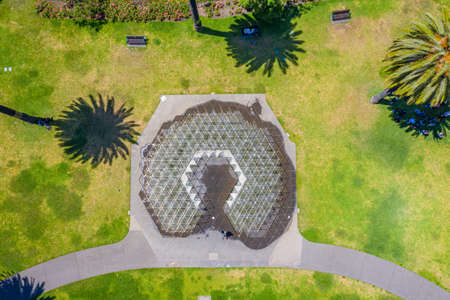 Fountain in Parliament gardens in Melbourne, Australia