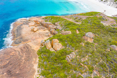 Boulders at Cape le Grand national park in Australiaの写真素材