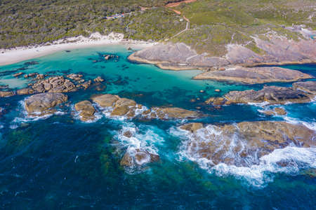 Aerial view of Greens pool in Australiaの写真素材