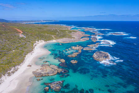 Aerial view of Greens pool in Australiaの写真素材