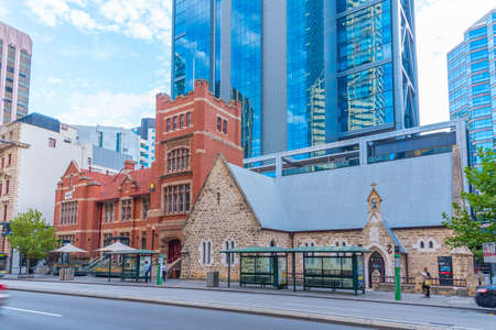 PERTH, AUSTRALIA, JANUARY 16, 2020: Historical building of a technical school in Perth, Australiaの写真素材