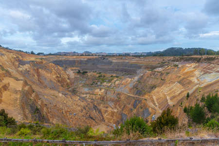 Aerial view of Martha mine at Waihi, New Zealand