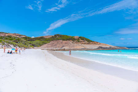 Hellfire bay near Esperance viewed during a cloudy day, Australiaのeditorial素材