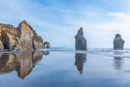Three Sisters and the Elephant Rock in New Zealandの写真素材