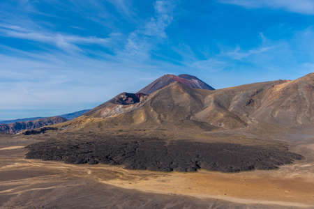Mount Ngauruhoe at Tongariro national park in New Zealandの写真素材