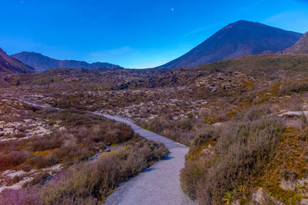 Mount Ngauruhoe at Tongariro national park in New Zealandの写真素材