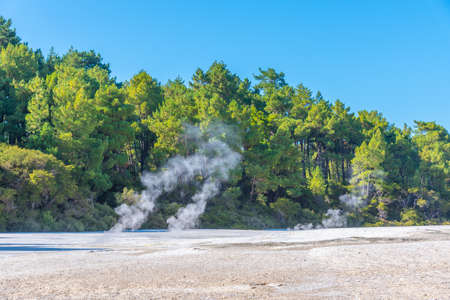 Artist palette at Wai-O-Tapu in New Zealandの写真素材