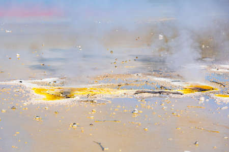 Artist palette at Wai-O-Tapu in New Zealandの写真素材