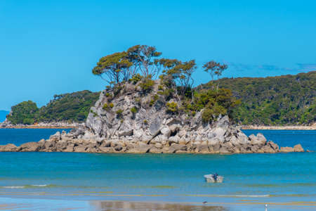 Beach at Torrent bay at Abel Tasman national park in New Zealandの写真素材