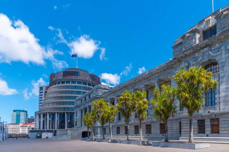 New Zealand Parliament Buildings in Wellingtonの写真素材