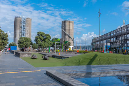 Silo park at the port of Auckland. New Zealandの写真素材