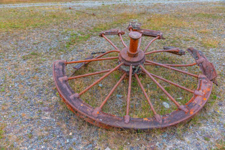 Old mining site at Waiuta, New Zealandの写真素材
