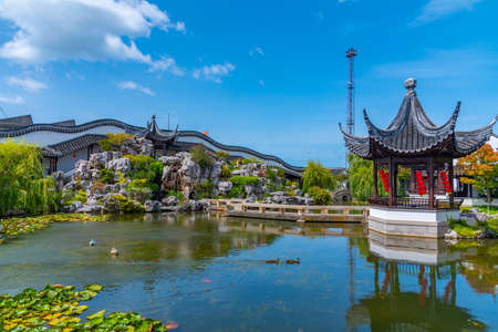 Lan Yuan Chinese garden in Dunedin, New Zealandのeditorial素材