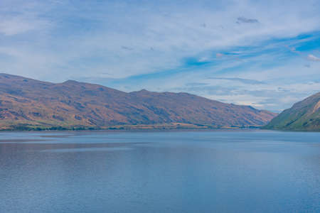 Wakatipu lake in New Zealandの写真素材