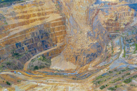 Aerial view of Martha mine at Waihi, New Zealand