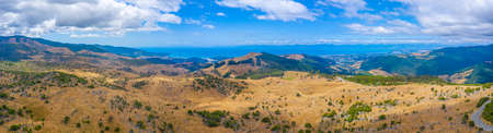 Landscape of New Zealand around Takaka hill