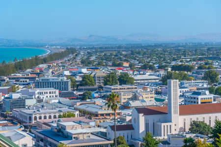 Aerial view of Waiapu Cathedral in Napier, New Zealand Aerial view of Waiapu Cathedral in Napier, New Zealand