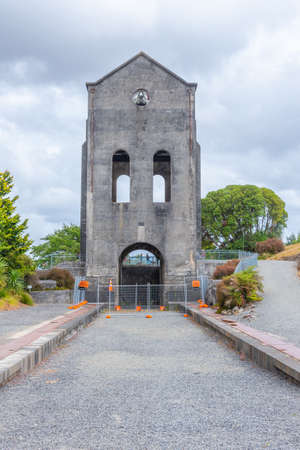 Cornish pumphouse at Martha gold mine in Waihi, New Zealand