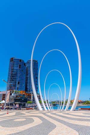 PERTH, AUSTRALIA, JANUARY 18, 2020: Spanda sculpture in Perth, Australiaのeditorial素材