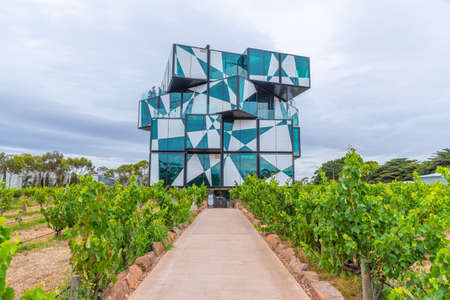 MCLAREN VALE, AUSTRALIA, JANUARY 5, 2020: d'Arenberg Cube situated at a vineyard at Mclaren Vale, Australiaのeditorial素材