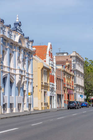 Historical houses in center of Launceston, Australiaの写真素材