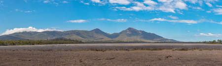 Mount Freycinet at Freycinet National Park in Tasmania, Australiaの写真素材
