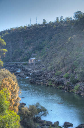 Duck Reach Power Station at Cataract Gorge Reserve at Launceston in Tasmania, Australiaの写真素材