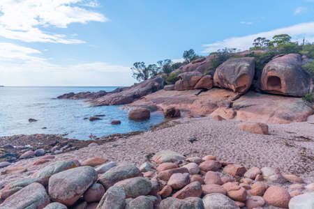 Sleepy bay at Freycinet National Park in Tasmania, Australiaの写真素材