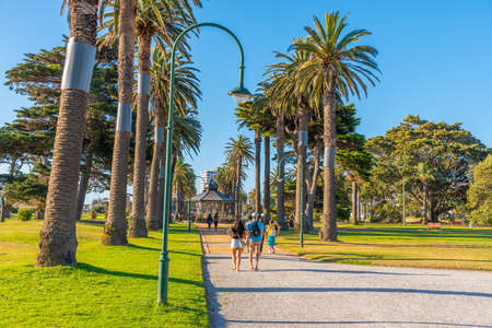 MELBOURNE, AUSTRALIA, JANUARY 1, 2020: Catani gardens at St. Kilda, Australiaのeditorial素材