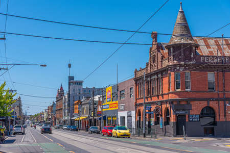 MELBOURNE, AUSTRALIA, JANUARY 1, 2020: Brick building of former Perseverence hotel in Melbourne, Australiaのeditorial素材