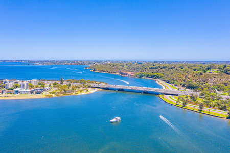 Narrows bridge leading to South Perth in Australiaのeditorial素材