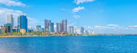 PERTH, AUSTRALIA, JANUARY 16, 2020: Skyline of Elizabeth quay in Perth, Australiaのeditorial素材