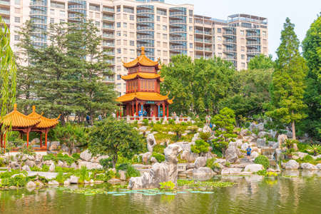 SYDNEY, AUSTRALIA, DECEMBER 30, 2019: View of Chinese garden of friendship in Sydney, Australiaのeditorial素材