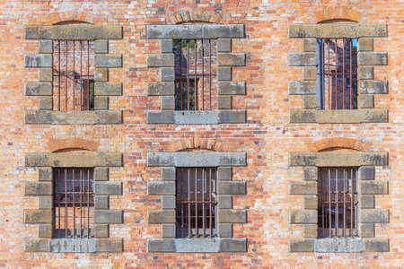 Window of the Penitentiary at Port Arthur Historic site in Tasmania, Australia