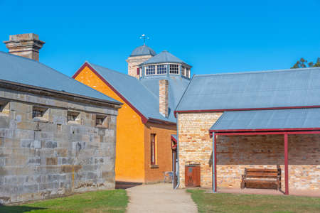 The asylum and separate prison at Port Arthur Historic site in Tasmania, Australiaの写真素材