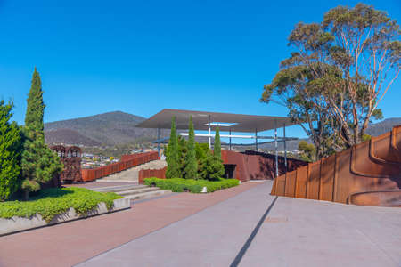 MONA â museum of Old and New Art situated at Berriedale bay of river Derwent in Hobart, Australiaのeditorial素材
